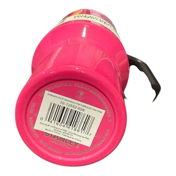 Stanley Pink Quencher H2.0 Tumbler Exclusive 40Oz with Flower Straw Topper - Picture 4 of 4